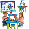 LEAN TOYS Πολυεπίπεδο τραπέζι νερού με καρέκλα, αξεσουάρ και φόρμες, 63 cm
