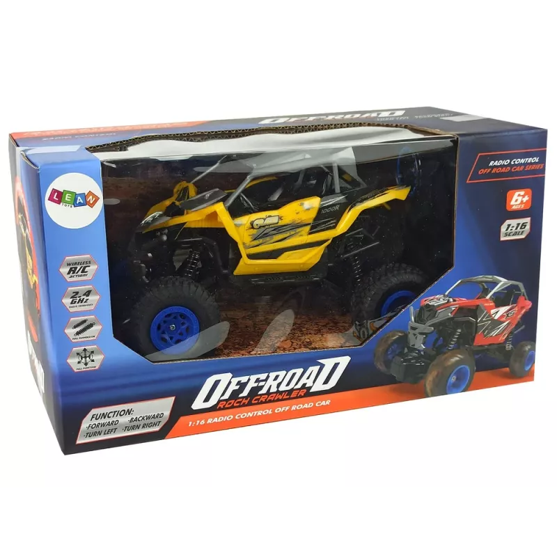 LEAN TOYS Off-Road Τηλεχειριστήριο 2,4 GHz 1:16 Κίτρινο
