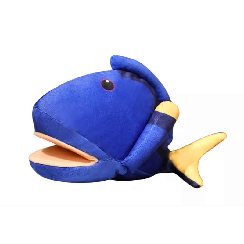 LEAN TOYS Μασκότ λούτρινο μπλε ψάρι κούκλα 25 cm
