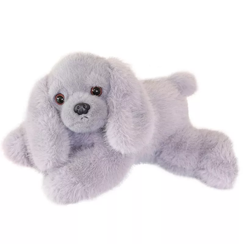 LEAN TOYS Λούτρινο σκυλί Cocker Spaniel με βαριά πόδια, γκρι, 30 cm