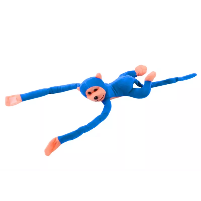 LEAN TOYS λούτρινο μαϊμού μασκότ με ήχο, μπλε 80 cm