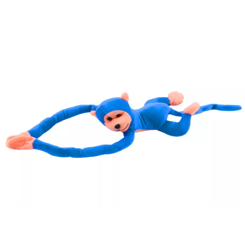 LEAN TOYS λούτρινο μαϊμού μασκότ με ήχο, μπλε 80 cm