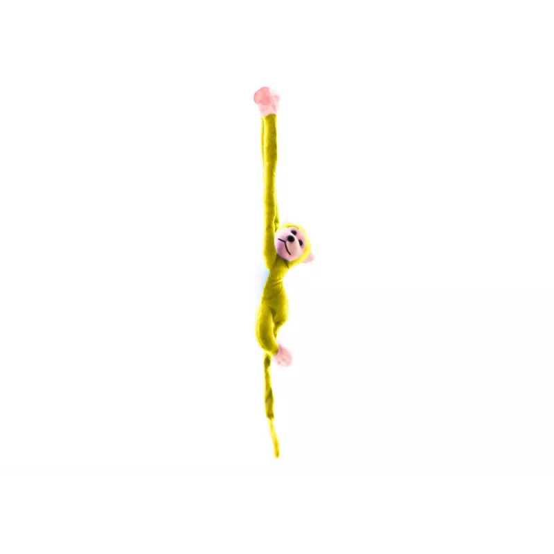 LEAN TOYS Λούτρινη μαϊμού μασκότ με ήχο, κίτρινο 80 cm