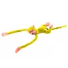 LEAN TOYS Λούτρινη μαϊμού μασκότ με ήχο, κίτρινο 80 cm