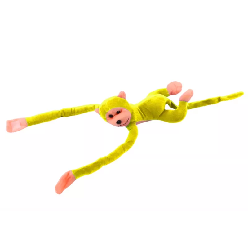 LEAN TOYS Λούτρινη μαϊμού μασκότ με ήχο, κίτρινο 80 cm
