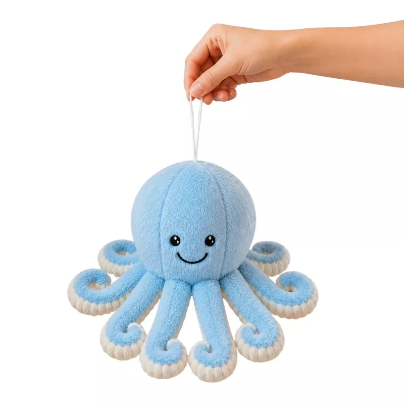 LEAN TOYS Πλούσιο Χταπόδι με Βεντούζα, Μπλε, 16 cm