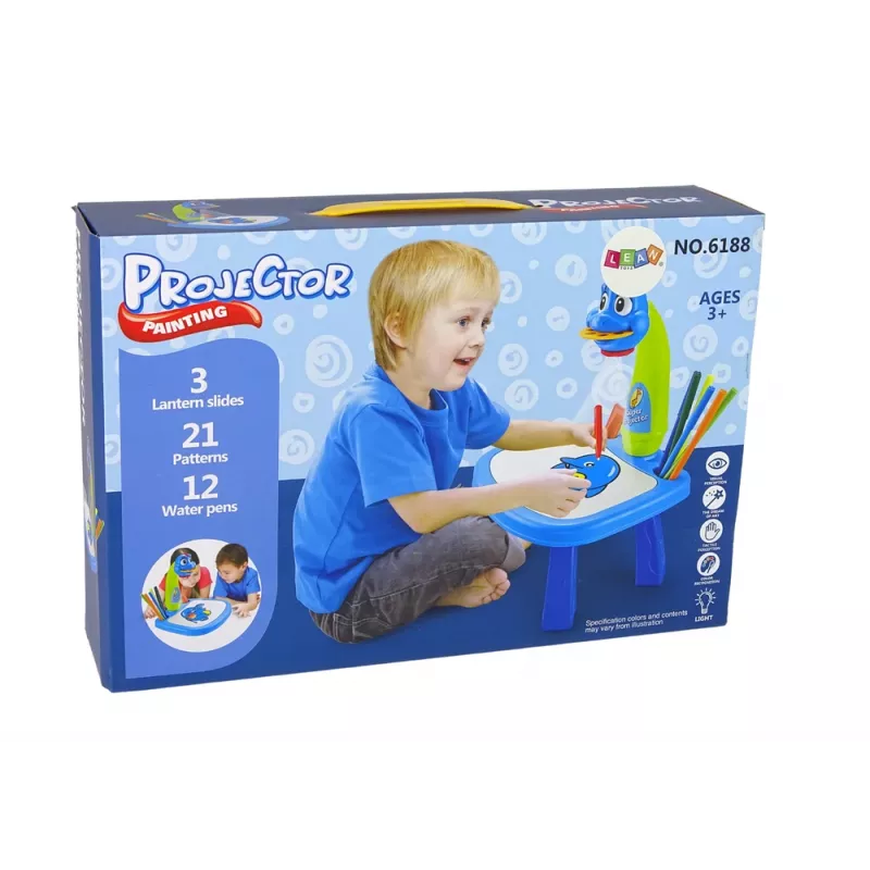 LEAN TOYS Προβολέας για Εκμάθηση Σχεδίου Τραπέζι Προβολέα Δεινοσαύρων