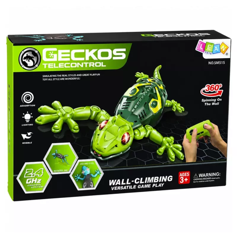 LEAN TOYS RC Σαύρα gecko αναρρίχηση τοίχου 360° μπλε