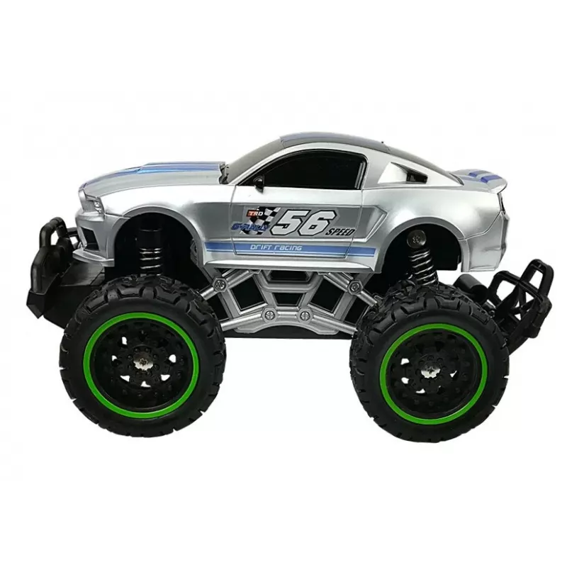 LEAN TOYS Τηλεχειριζόμενο Αυτοκίνητο Off-Road R/C Ασημί High Wheels