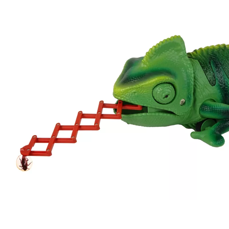 LEAN TOYS Τηλεχειριζόμενο χαμαιλέοντας πράσινο φως 28 cm
