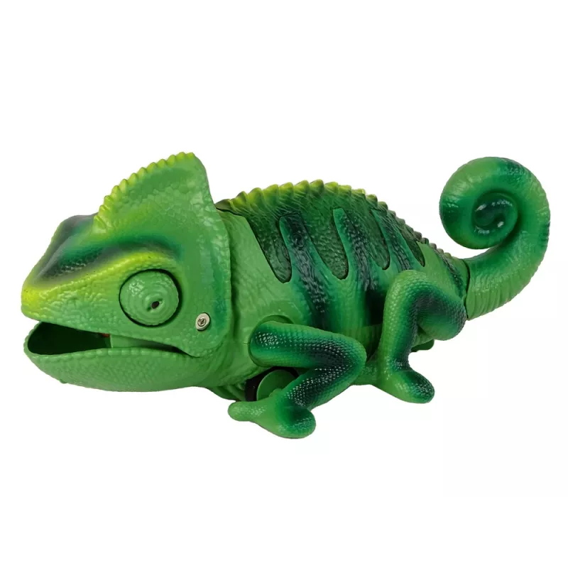 LEAN TOYS Τηλεχειριζόμενο χαμαιλέοντας πράσινο φως 28 cm