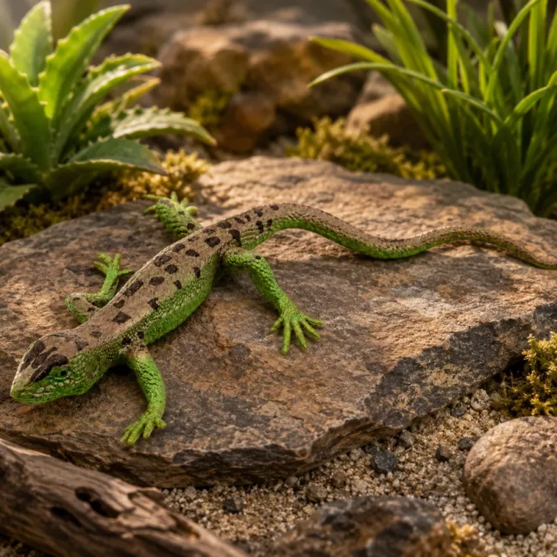LEAN TOYS Sand Lizard λαστιχένια φιγούρα stretchable ρεαλιστική 15 cm