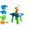 LEAN TOYS Τραπέζι Αμμοδόχου με Καλούπια, Φτυάρι, Τσουγκράνα και Σύννεφο - Πολύχρωμο