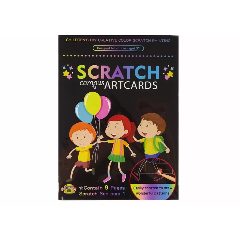 LEAN TOYS Βιβλίο ζωγραφικής Scratch για παιδιά σχολείο