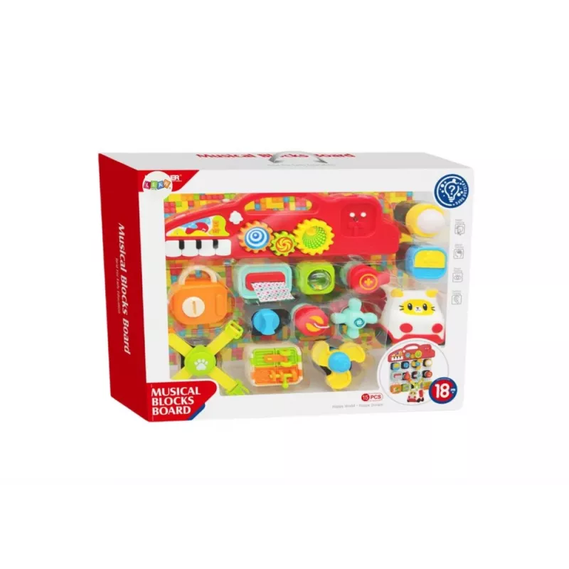 LEAN TOYS Αισθητηριακός πίνακας για παιδιά, πάνελ μάθησης, διαδραστικό πιάνο