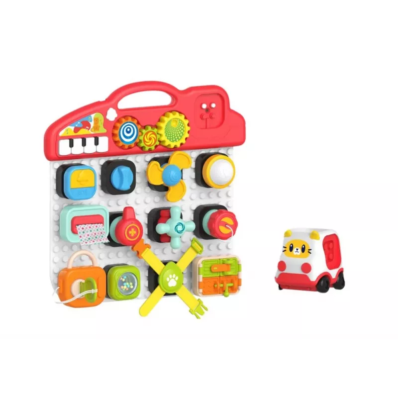 LEAN TOYS Αισθητηριακός πίνακας για παιδιά, πάνελ μάθησης, διαδραστικό πιάνο