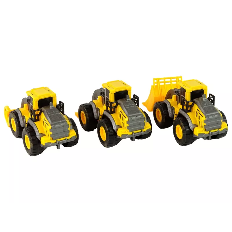 LEAN TOYS Σετ Οχημάτων Κατασκευών 3 Κίτρινα Μοντέλα