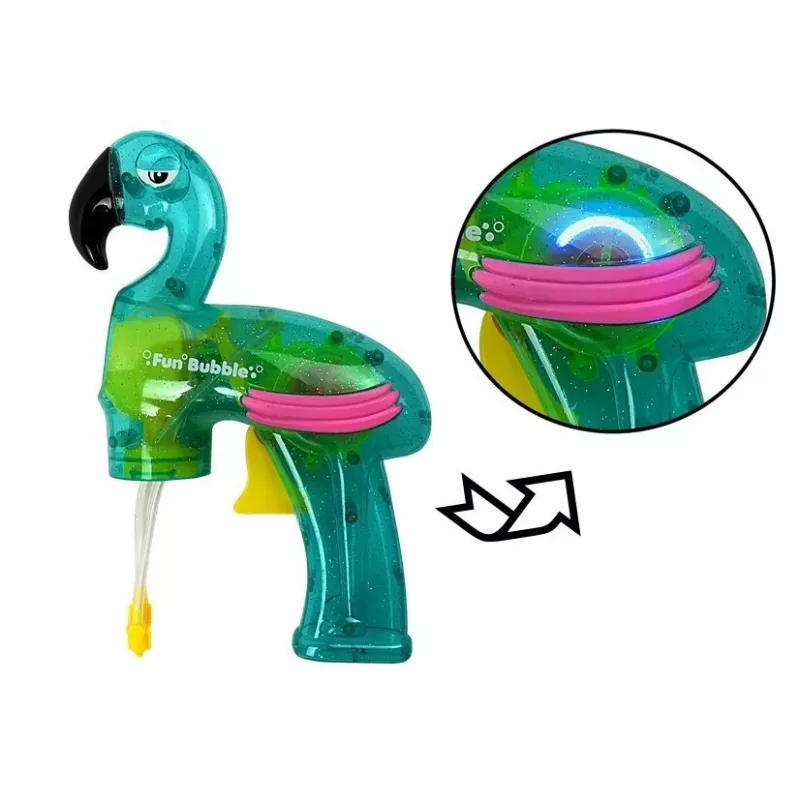 LEAN TOYS Πιστόλι Σαπουνόφουσκων Flamingo Μπλε