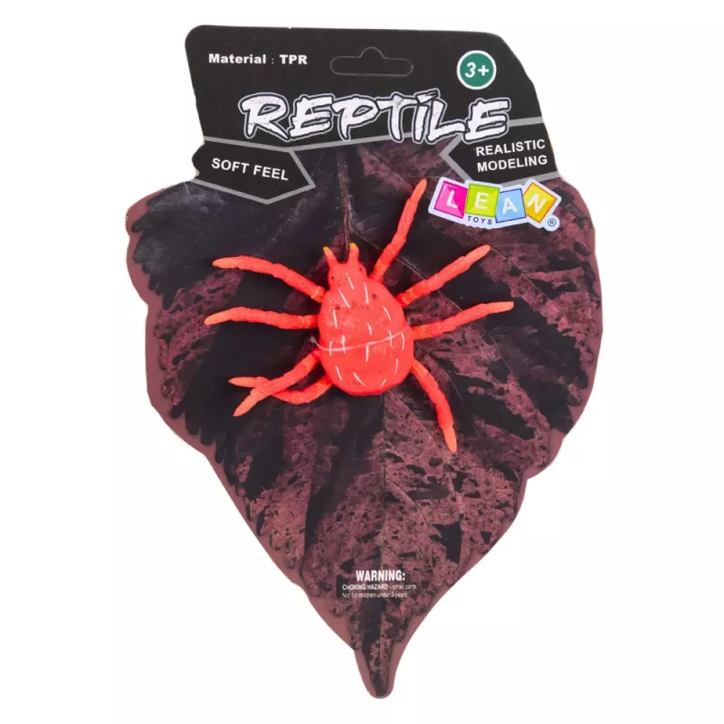 LEAN TOYS Spider Red λαστιχένια φιγούρα stretchable ρεαλιστική 12 cm