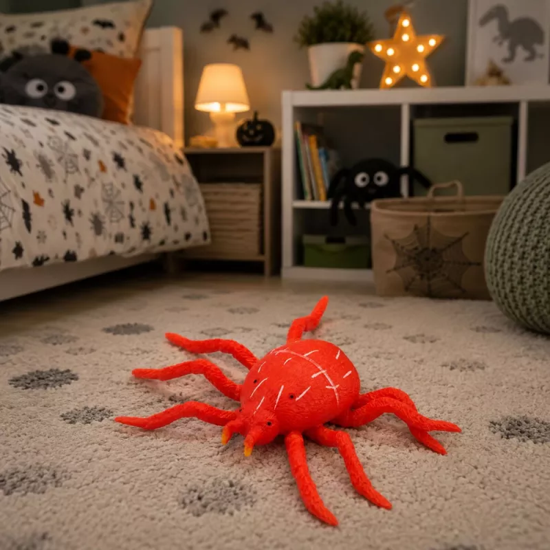 LEAN TOYS Spider Red λαστιχένια φιγούρα stretchable ρεαλιστική 12 cm