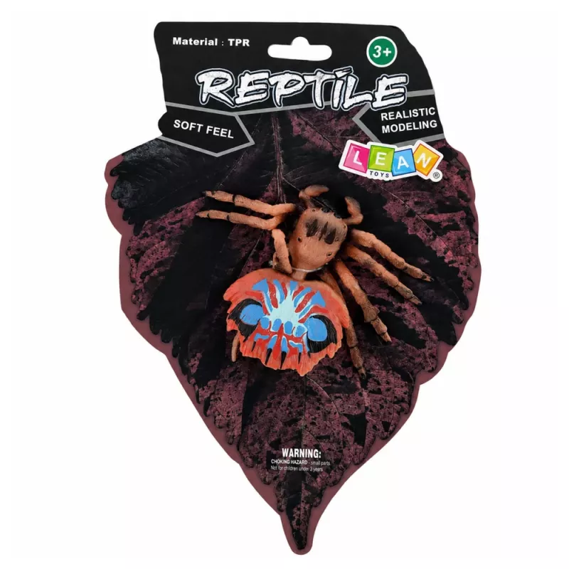 LEAN TOYS Spider Tarantula λαστιχένια φιγούρα stretchable ρεαλιστική 12 cm