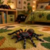 LEAN TOYS Spider Tarantula λαστιχένια φιγούρα stretchable ρεαλιστική μαύρη 10 cm