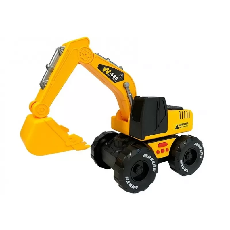 LEAN TOYS Εκσκαφέας με Ελατήριο Ήχοι και Φώτα