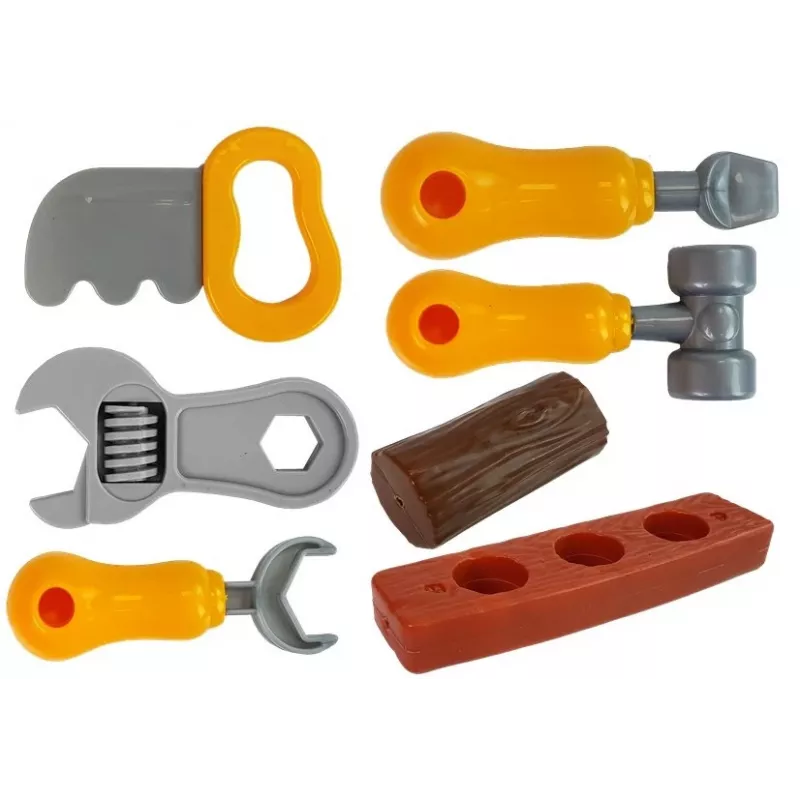 LEAN TOYS Σετ Εργαλείων Σακίδιο Συνεργείο Πορτοκαλί και Γκρι