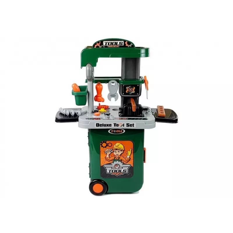 LEAN TOYS σετ εργαλείων σε τροχήλατη βαλίτσα συνεργείο πριόνι κατσαβίδι
