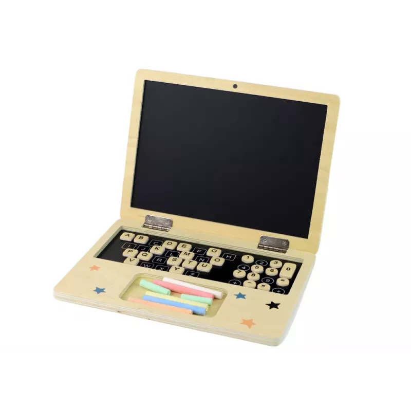 LEAN TOYS Ξύλινο Laptop Πίνακας Κιμωλία