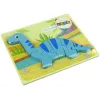 LEAN TOYS Ξύλινο παζλ δεινόσαυρος Brachiosaurus μπλε