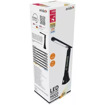 Avide Επιτραπέζιο φωτιστικό LED Hugo μαύρο 6W ημερολόγιο