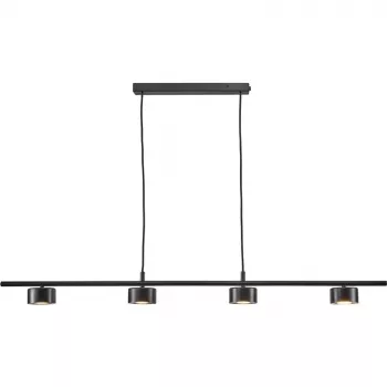 LUCA Φωτιστικό Οροφής LED, 4x4 W, Μαύρο (P19070-4B)