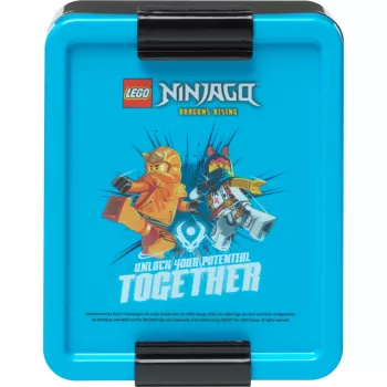 LEGO Lunch Box Ninjago Μπλε/Μαύρο PP με Γραφικά Emoticon 1,2L