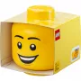 LEGO Storage Head Happy Boy Μεγάλο Κίτρινο 8.5L Πολυπροπυλένιο Δοχείο Αποθήκευσης Κεφάλι Minifigure (40320820)