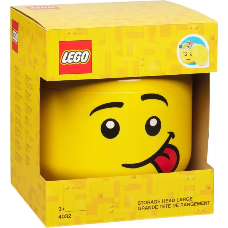 LEGO Storage Head Silly Large Yellow 8.5L Δοχείο αποθήκευσης κεφάλι Minifigure