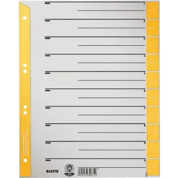 LEITZ A4 Διαχωριστικά φύλλα κίτρινα 160 g/m² συσκευασία 25 τεμ. 16523015