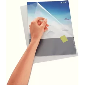 LEITZ Standard A4 θήκη εγγράφων, πολυπροπυλένιο, με υφή, μπλε, 0,13 mm, ανοιχτή πάνω και στο πλάι, ασφαλής για έγγραφα, με εγκοπή αντίχειρα 4000-00-35