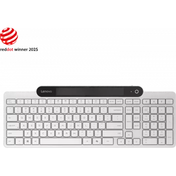 Lenovo Ασύρματο Πληκτρολόγιο Bluetooth με Λειτουργία Αυτοφόρτισης (Cloud Grey) GY41R69590