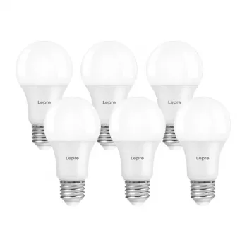 LEPRO 100092-WW-EU-6 A60 E27 7W 800lm 2700K dimmable λάμπα LED, ενεργειακή κλάση E, συσκευασία 6 τεμ.