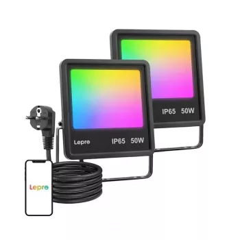 Lepro F1 50W LED Προβολέας IP65 5000Lm 5000K Φως Ημέρας Επιτοίχια Τοποθέτηση