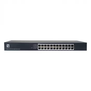 LevelOne GEU-2432 24-Port Gigabit Ethernet Switch, 4-Mode DIP Switch, 19 inch Rackmount, Unmanaged, Μεταλλικό Κουτί