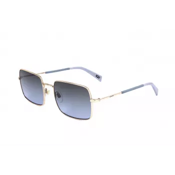 LEVI'S LV-1019-S-BL Αμφίφυλα ορθογώνια γυαλιά ηλίου - μαύρος σκελετός, φακοί καπνού 57mm