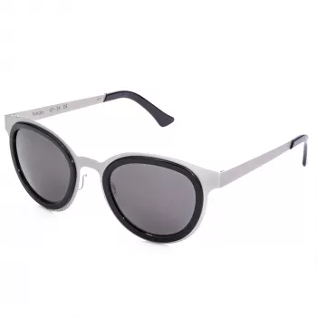 LGR FELI-SILVER01 Unisex Γυαλιά Ηλίου - Ασημί Σκελετός Ασετάτ, Γκρι Φακοί Πολυανθρακικού, Προστασία UV400, 47/24/145 mm