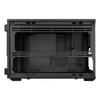 Lian Li DAN Cases B4 Wood Edition Mini-Tower κουτί PC, Micro-ATX, μπροστινό πάνελ καρυδιάς, μαύρο