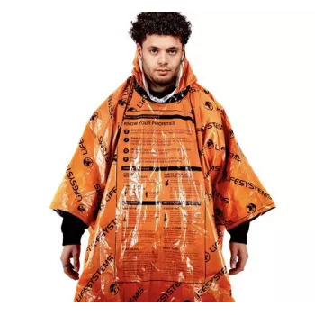 Lifesystems Heatshield Emergency Poncho – ασημί, αδιάβροχο & ανθεκτικό στον άνεμο, 60 g (μοντέλο 42180)