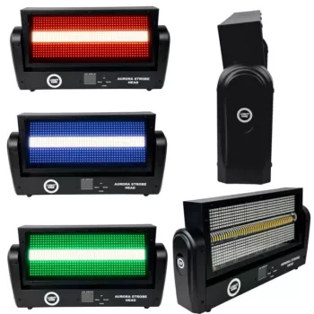 LIGHT4ME Aurora Strobe Head Moving LED Strobe 144x3W Λευκό 6500K DMX