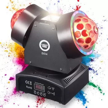 LIGHT4ME SID4 4-in-1 Κινούμενο φως multi-effect με Beam, Wash, κόκκινο/πράσινο λέιζερ και στροβοσκόπιο
