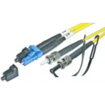 Lightwin 2m LC-ST Duplex OM3 Multimode Καλώδιο Patch οπτικών ινών, LSZH, Μαύρο/Μπλε (LDP-50 LC-ST 2.0 OM3)