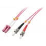 LINDY 15m LC σε ST OM4 Multimode Duplex Καλώδιο patch οπτικών ινών, LSZH, Βιολετί 46355
